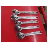 5 adjustable wrenches