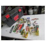toolbox & all fishing lures incl:large lures