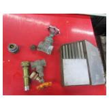 machinest tools w/case & brass items
