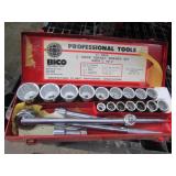 bico 3/4" drive socket wrench set (no ratchet)