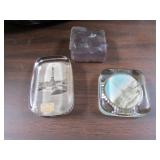 Luxfer glass & 2 paperweights