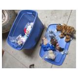 blue tote & beanie babies
