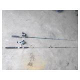 2 zebco fishing poles