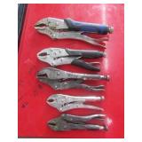 5 vise grips incl:kobalt