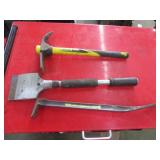 pick mattock,pry bar & scraper