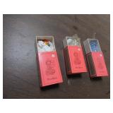 3 mosser pee wee glass clowns w/boxes