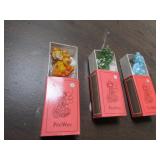 3 mosser pee wee glass clowns w/boxes