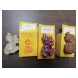 3 mosser glass clowns w/boxes