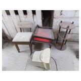 sewing chair,stand,monitor & broken end table