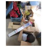 tote & boxes of items incl;pots/pans & items