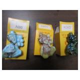3 mosser glass clown w/boxes