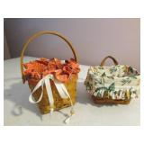 2 smaller longaberger baskets