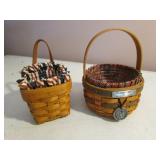 2 longaberger baskets incl:1997 inaugural basket