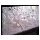 antique crystal goblets & margarita glasses