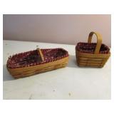 2 longaberger baskets