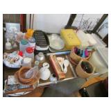 glass bells,tupperware,kitchenware & items