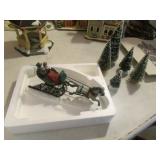 dept 56 sleigh & 5 trees