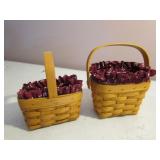 2 smaller longaberger baskets
