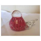 joe st.clair pink bird paperweight