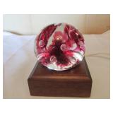 joe rice paperweight w/lighted stand