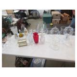 all glass vases,decanter & glassware