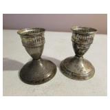 sterling silver weighted candleholders