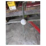 lightning rod w/white glass ball