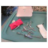 silverware,corn cob holders & baking pan