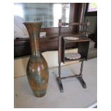 antique stand & decorator vase