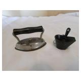 mini sad iron & coal bucket