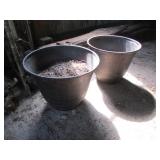2  larger flower pots