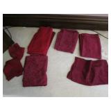 red table clothes & linens