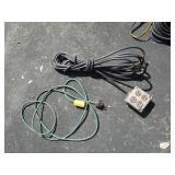 2 ext. cords (black ons has end cut off)