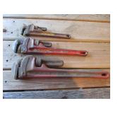 3- ridgid pipe wrenches