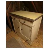white metal cabinet