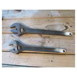 2 bigger adjustable crescent wrenches