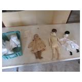 porcelain dolls & old Ideal doll