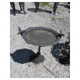 metal birdbath
