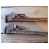 2- 18" pipe wrenches incl:ridgid