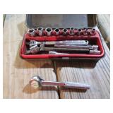 small sockets set w/craftsman & s&k ratchet