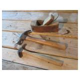 2 hammers & wooden plane