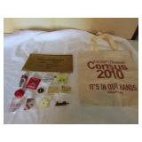 old bank bag,thread master & advertising items