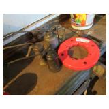 oil cans & drain snake