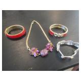costume jewelry necklace & bracelets