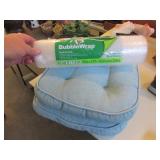 bubblewrap & seat cushions