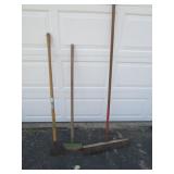 yard tools & pushbroom
