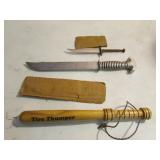 tire thumper & 2 knives