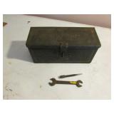 early fordson tractor toolbox w/wrench & punch