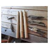 vise grips,hammer handles & welding tool