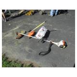stihl KM55R gas weedeater w/attachment&line,works